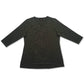 JM Collection Women's Embroidered Keyhole Top Gray Size X-Large