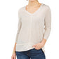 Style & Co Women's V-Neck Top Pink Size Large