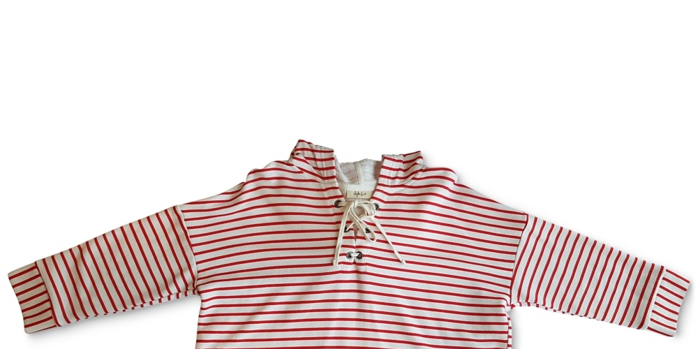 Style & Co Women's Striped Lace-Up Hoodie Red Size X-Large