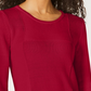 Karen Scott Women's Patchwork Stitch Pullover Sweater Red Size Large