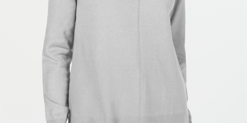 Karen Scott Women's V Neck Pullover Sweater Gray Size X-Small