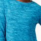 Karen Scott Women's Sport Space Dye Microfleece Top Blue Size X-Small