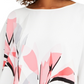 Alfani Women's Printed Side Tie Top White Size PM