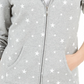 Karen Scott Women's Star Gaze Printed Zip Hoodie Gray Size Medium
