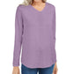 Karen Scott Women's Cotton Cable-Knit Sweater Purple Size Large