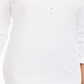 Karen Scott Women's Cotton Grommet Embellished Top White Size Small