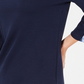 Karen Scott Women's Petite Printed-Trim Top Navy Size Petite