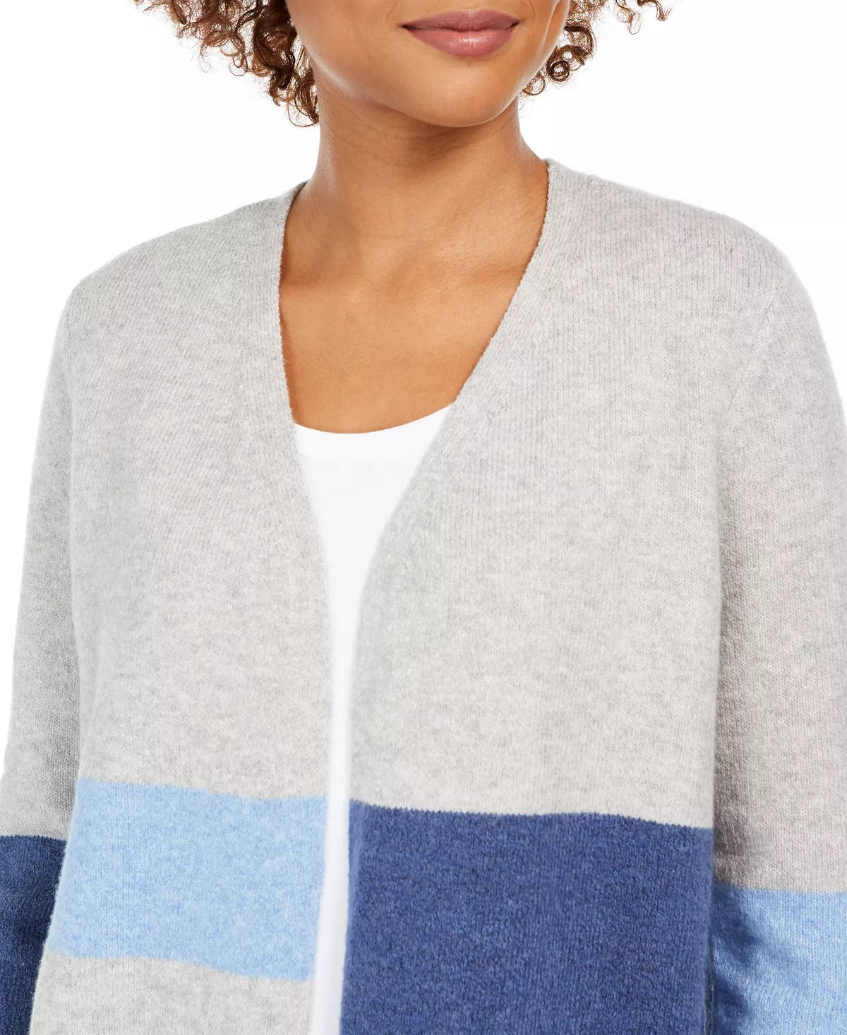 Charter Club Women's Color blocked Knit Cardigan Size XX-Large