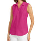 Charter Club Women's Cotton Pique Sleeveless Shirt Pink Size 12