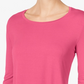 JM Collection Women's Scoop-Neck Top In Regular And Petite Pink Size Medium