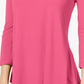 JM Collection Women's Scoop-Neck Top In Regular And Petite Pink Size Medium