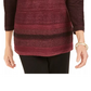 JM Collection Women's Metallic-Stitched Drop-Shoulder Sweater Purple Size XL