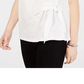 Style & Co Women's Petite Side-Tie Top White Size PS