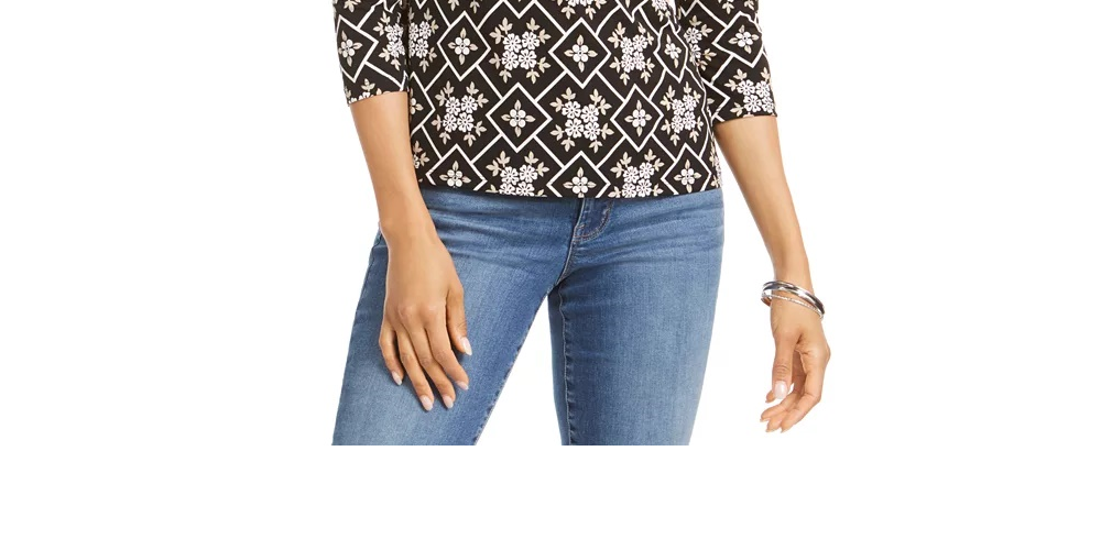 INC International Concepts Women's Rick Striped Shirt Black Size Large