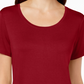 JM Collection Women's Scoop-Neck Top Red Size Small