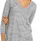 Style & Co Women's V Neck Top Purple Size Small