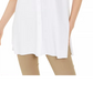 Alfani Women's Long Sleeve Knit Collared Tunic  White Size PL