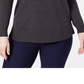 Karen Scott Women's Cotton Zip Neck Sweater Blue Size Small