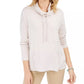 Style & Co Women's Drawstring Cowl Neck Sweater Gray Size X-Large