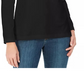 Karen Scott Women's Lace Up French Terry Sweatshirt Black Size X-Small