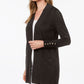 JM Collection Women's Open Front Cardigan Brown Size Petite Small