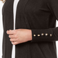 JM Collection Women's Open Front Cardigan Brown Size Petite Small
