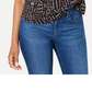 Style & Co Women's Cotton Printed V Neck Top  Black Size -PL