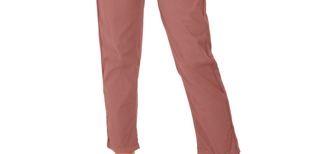 Style & Co Women's Pull On Cuffed Utility Pants Orange Size 6