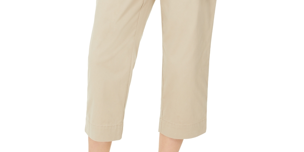Charter Club Women's Capri Twill Pants Beige Size 10
