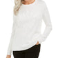 Karen Scott Women's Snowflake Applique Sweater White Size Small