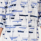 Charter Club Women's Sailboat Print Shirt White Size Small