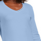 Karen Scott Women's Grommet-Neck Cotton TopBright Blue Size X-Small
