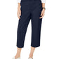 Charter Club Women's Cropped Twill Pants Blue Size 6