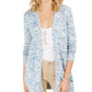 Style & Co Women's Open Marled-Knit CardiganNavy Size Large
