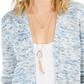 Style & Co Women's Open Marled-Knit CardiganNavy Size Large