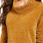 Style & Co Women's Petite Metallic-Threaded Turtleneck Sweater Gold  Yellow Size Petite M