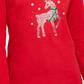 Karen Scott Women's Rhinestone Reindeer Holiday Shirt Red Size X-Large