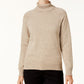 Karen Scott Women's Beige Ribbed Long Sleeve Turtle Neck Sweater Brown Size X-Small