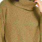 Bar III Women's Long Sleeve Turtle Neck Sweater Green Size X-Small