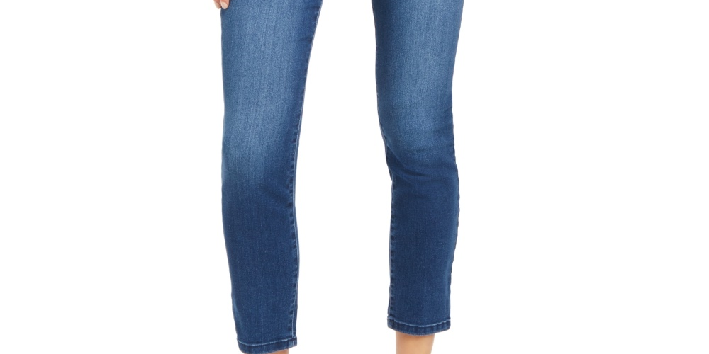 INC International Concepts Women's Curvy Skinny Ankle Jeans With Tummy Control Blue Size 4