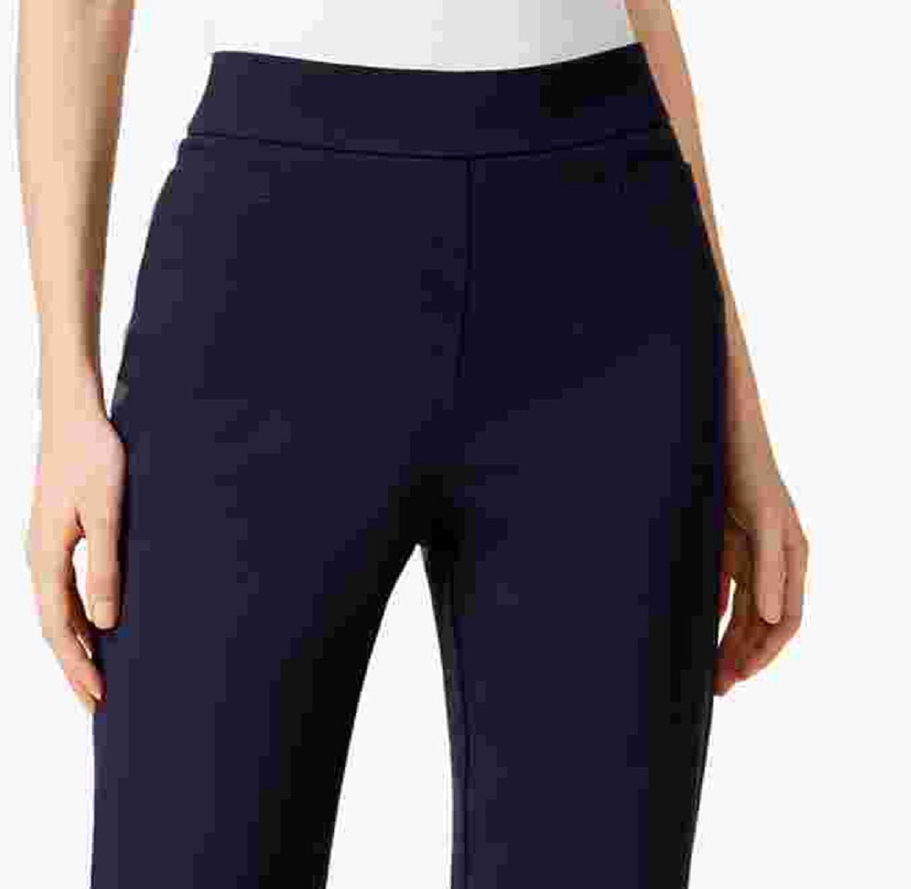 Alfred Dunner Women's Classics Allure Pull-On Slim-Leg Pants Navy Size 10
