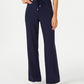 Charter Club Women's Wide Leg Pull On Pants Blue Size PL