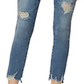J Brand Women's Alana High Rise Cropped Skinny Jeans in Fix Up Destruct Blue Size 29