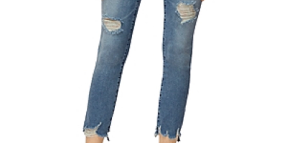 J Brand Women's Alana High Rise Cropped Skinny Jeans in Fix Up Destruct Blue Size 29