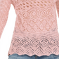 American Rag Juniors'' Pointelle-Knit Flared-Sleeve Sweater Pink Size Small