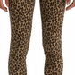 Levi's Women's Animal Printed Super Skinny Jeans Brown Size 27