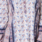 Style & Co Women's Printed Roll Tab Sleeve Top Blue Size PL