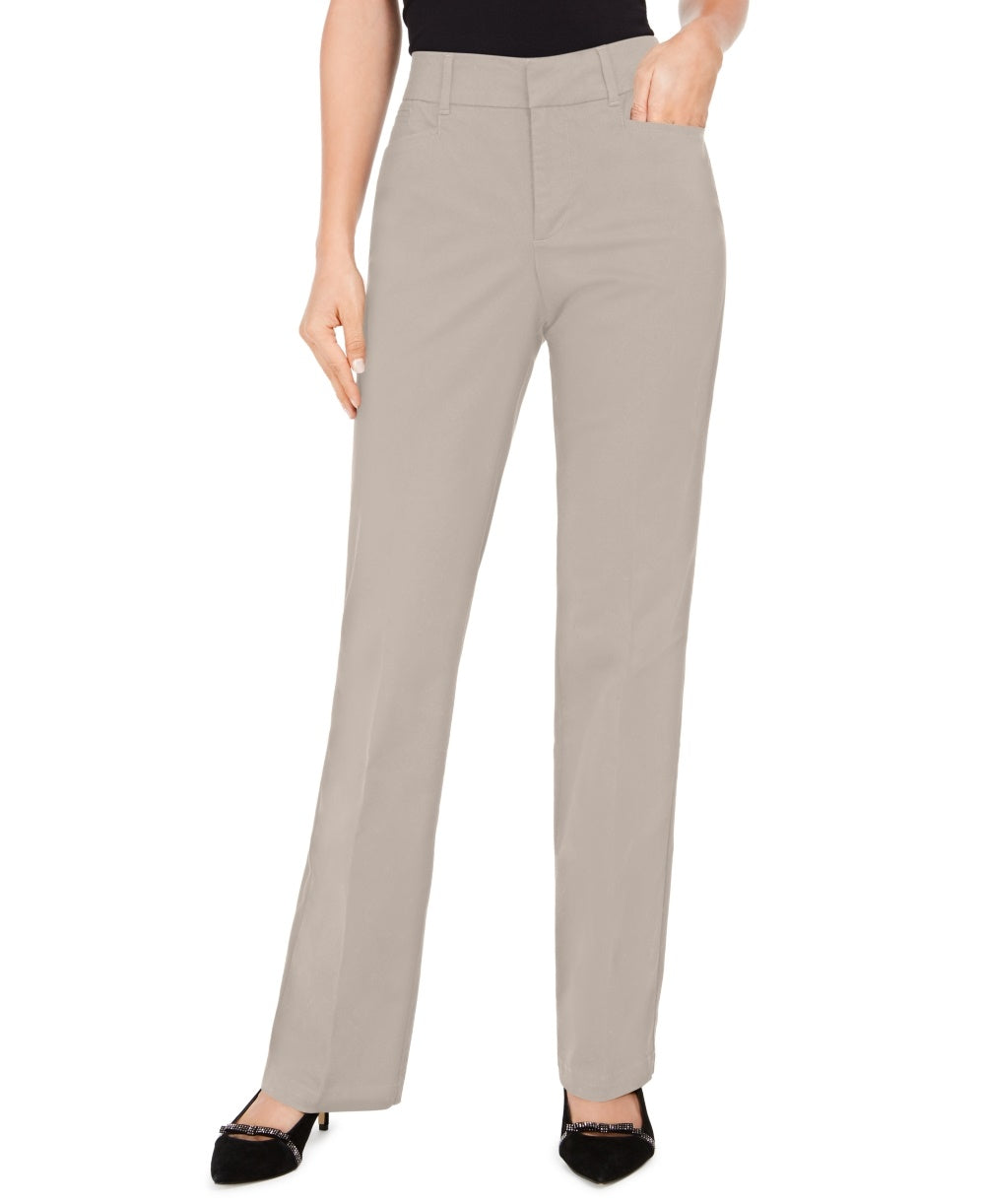 Charter Club Women's Tummy Control Trouser Beige Size 4