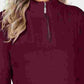 Karen Scott Women's Cotton Zip-Neck Sweater Red Size X-Small