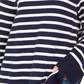 Charter Club Women's Striped Mockneck Sweater Blue Size X-Small